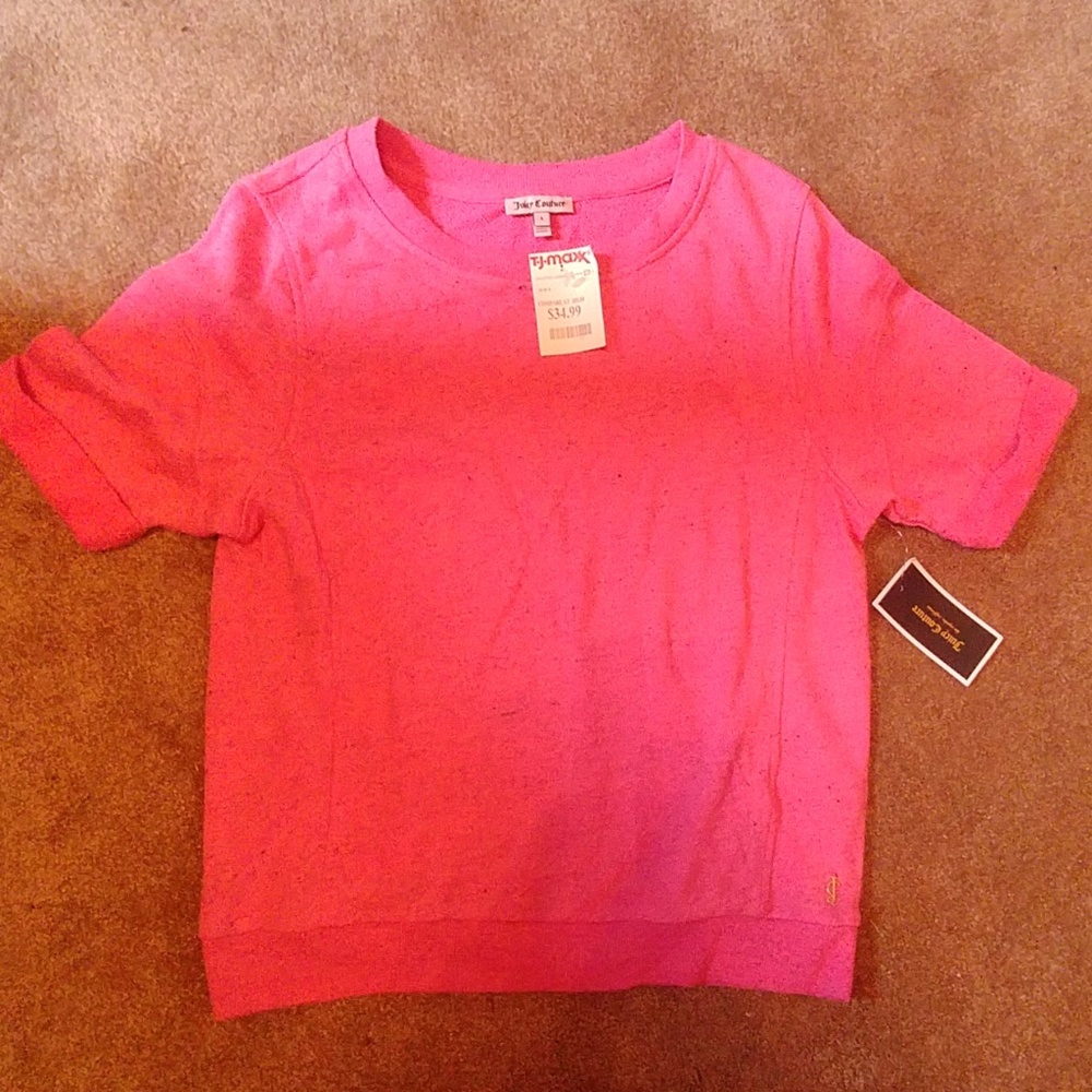 Juicy Couture pink short sleeve sweatshirt